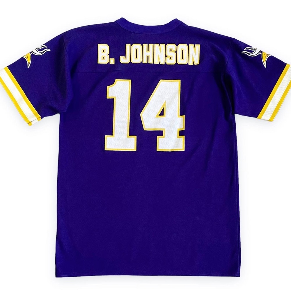 Logo 7 NFL Minnesota Vikings Brad Johnson No. 14 YOUTH Jersey
